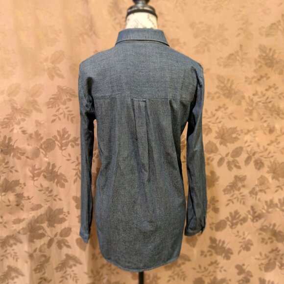 Eileen Fisher 100% Cotton Long Sleeve Button Down, Size XXS, EUC! - Picture 3 of 5